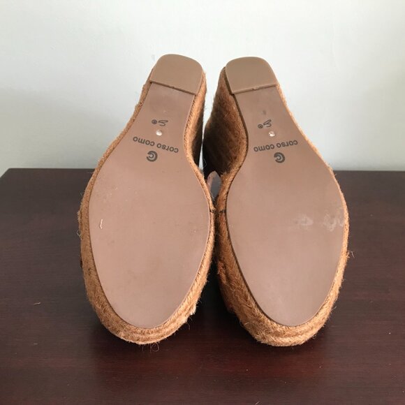 Corso Como | "Daytime" Brown Espadrille Wedge Sandals - Picture 5 of 12